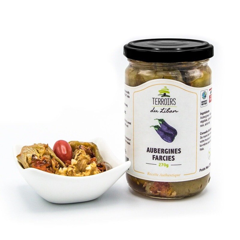 Terroirs du Liban - Aubergines Farcies à l'Huile (Makdous)- 270 g - Makdous - Apéritif et mezzé- Artisanales et Naturelles