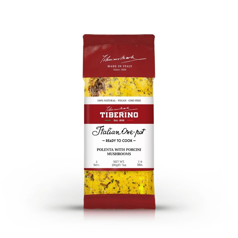 Polenta aux champignons Porcini, farine de maïs italienne prochainement avec du condiment - 2 portions