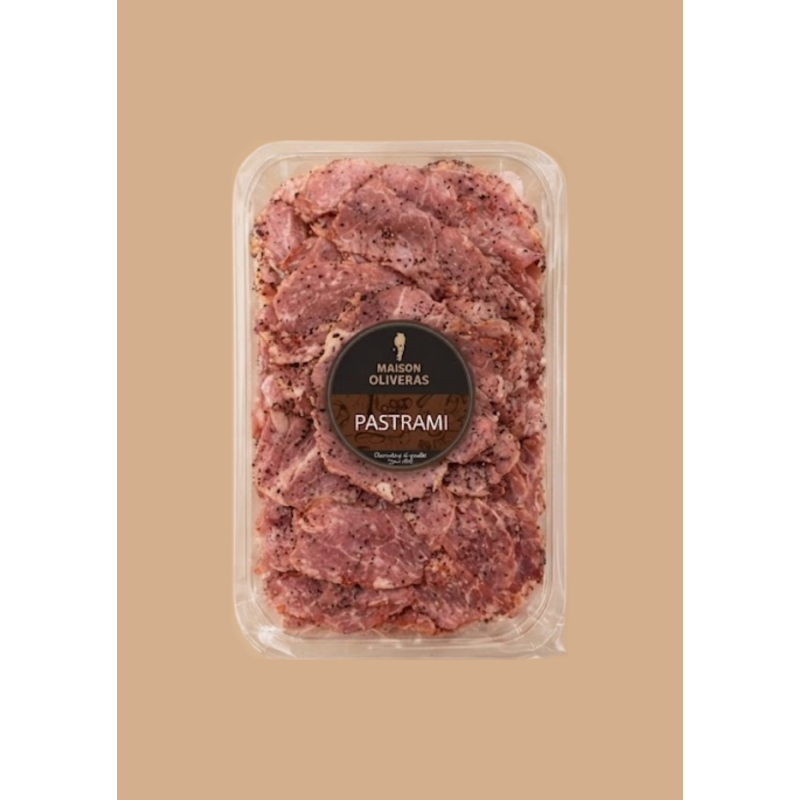 Chiffonnade de Pastrami de boeuf - Barquette 80g