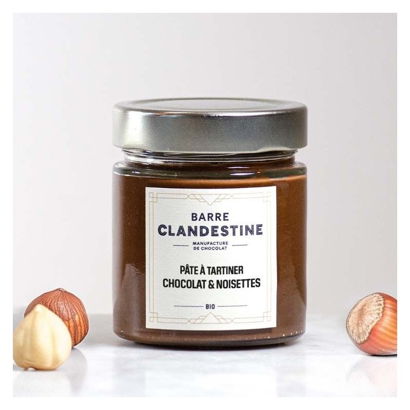 Pâte à tartiner grand cru et noisette, bean to bar