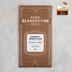 Tablette de Chocolat au lait vegan 60%, cajou, Tanzanie, bean to bar