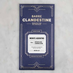 Tablette de chocolat noir 73%, Monte Adentro, République Dominicaine, bean to bar