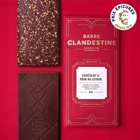 Tablette de Chocolat noir au pain au levain, bean to bar - Prix Épicures
