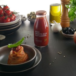 SAUCE TOMATE PRÊTE AVEC TOMATE CERISE ALLA PUTTANESCA BIO 250G