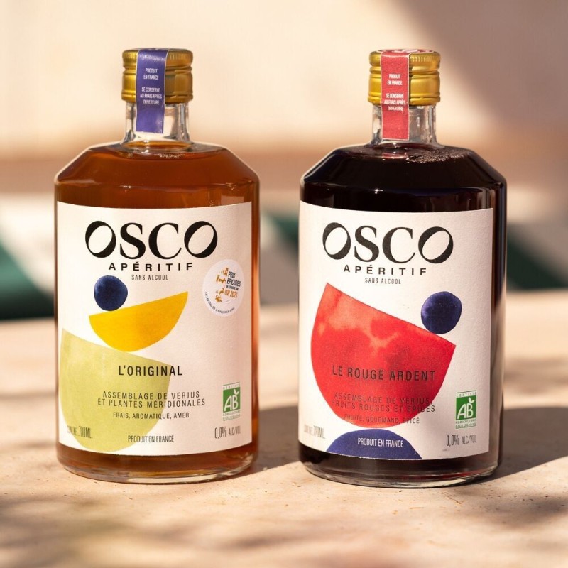 Pack découverte 12 x OSCO bio 70cl pour des cocktails sans alcool bio et faits en France