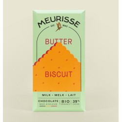 Chocolat au lait bio et biscuit au beurre (100g)