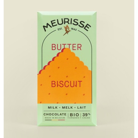 Chocolat au lait bio et biscuit au beurre (100g)
