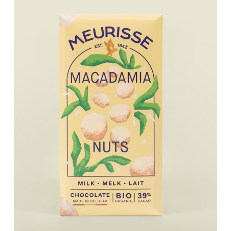 Chocolat au Lait Bio aux Noix de Macadamia (100g)